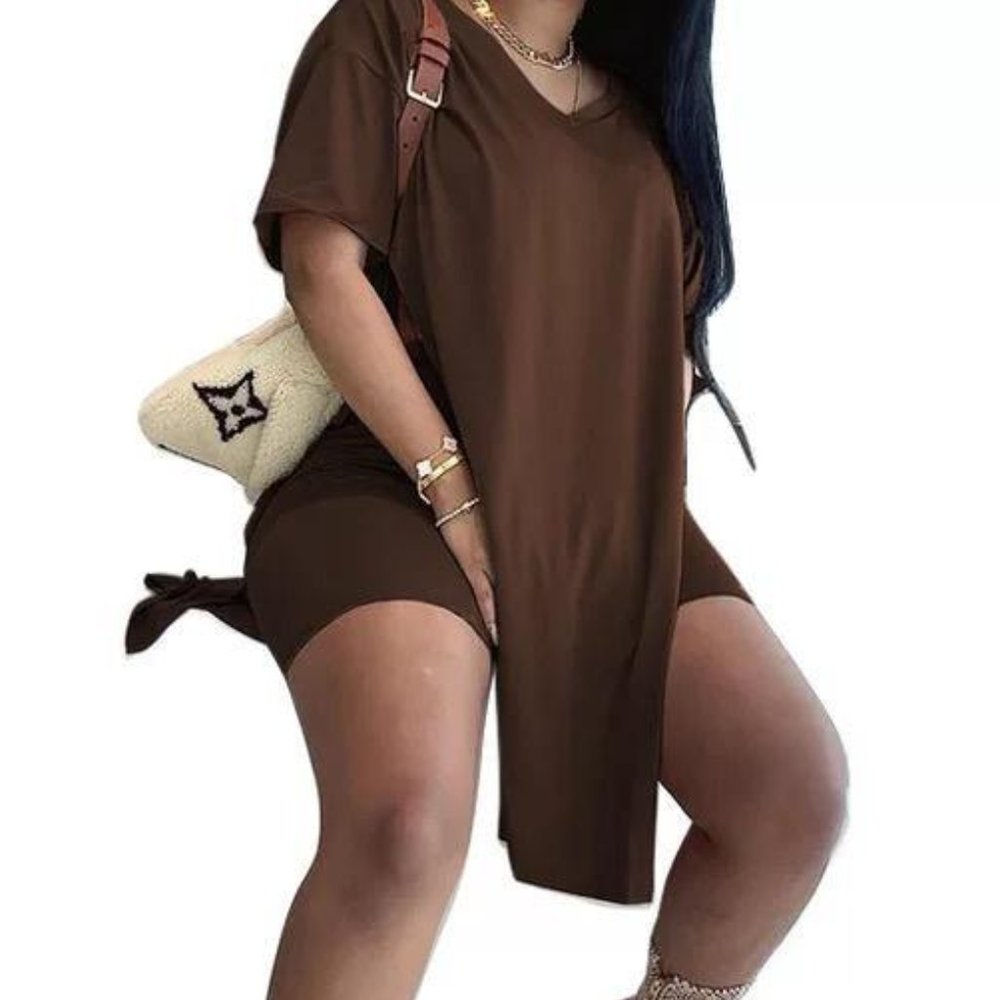 2 Piece Outfits Tracksuits Short Sleeve
